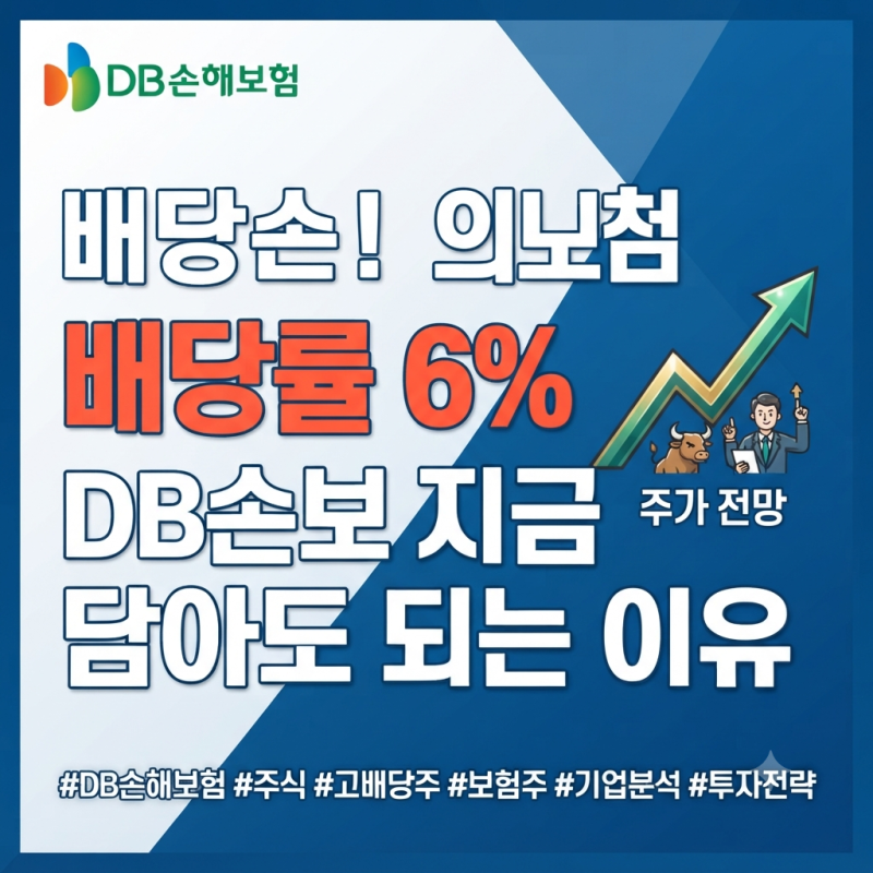 "배당률 6%, DB손보 지금 담아도 되는 이유"