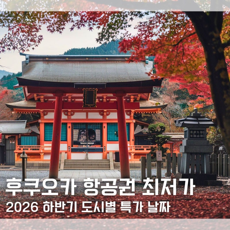 "10만원대 특가 떴습니다" 2026 후쿠오카 항공권 가격 도시별 최저가 정리 부산 인천 대구 청주....