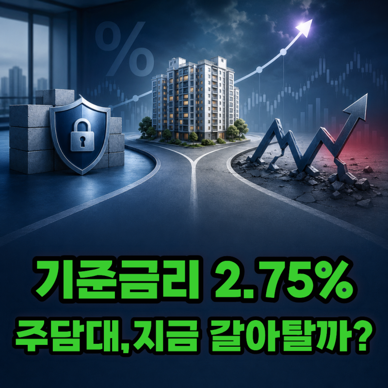 기준금리 2.75%로 인상, 주담대 갈아타야 할까? 고정·변동·보금자리론 실제 이자 비교
