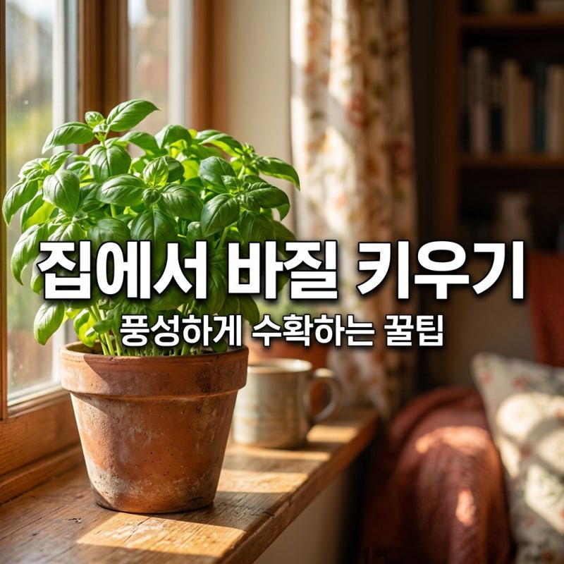 집에서 바질 키우기 화분 관리법과 풍성하게 수확하는 꿀팁