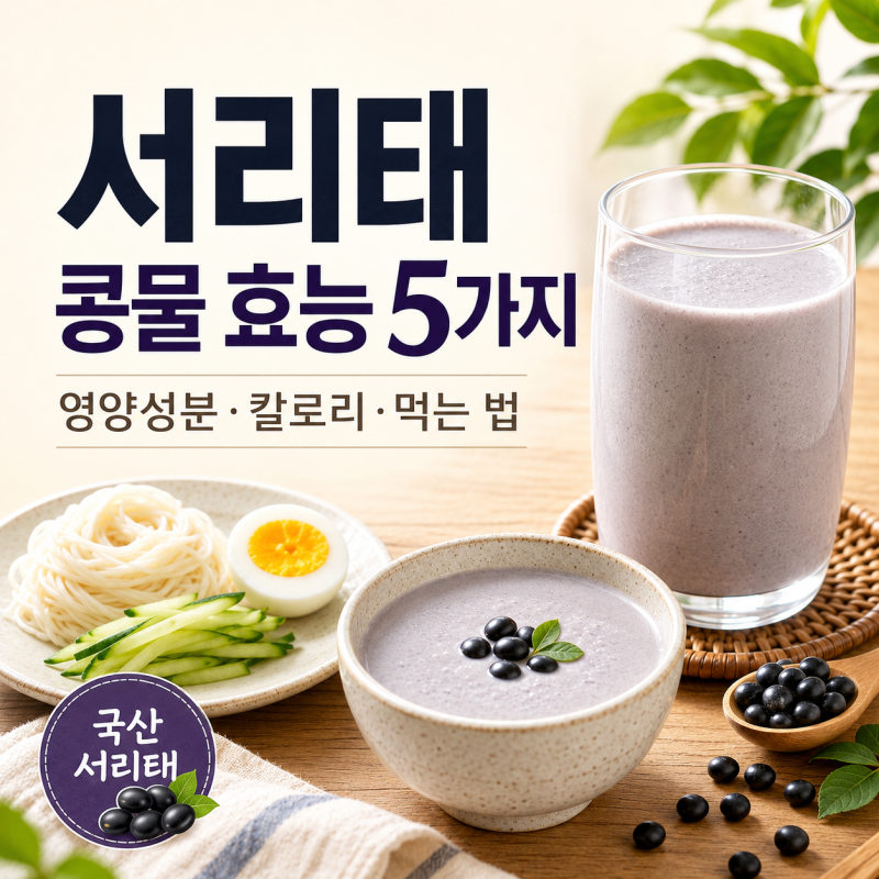 서리태 콩물 효능 5가지, 영양성분과 칼로리 먹는법 까지