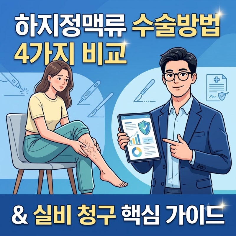 하지정맥류수술방법 종류별 특징과 실비 보장 청구 서류 안내