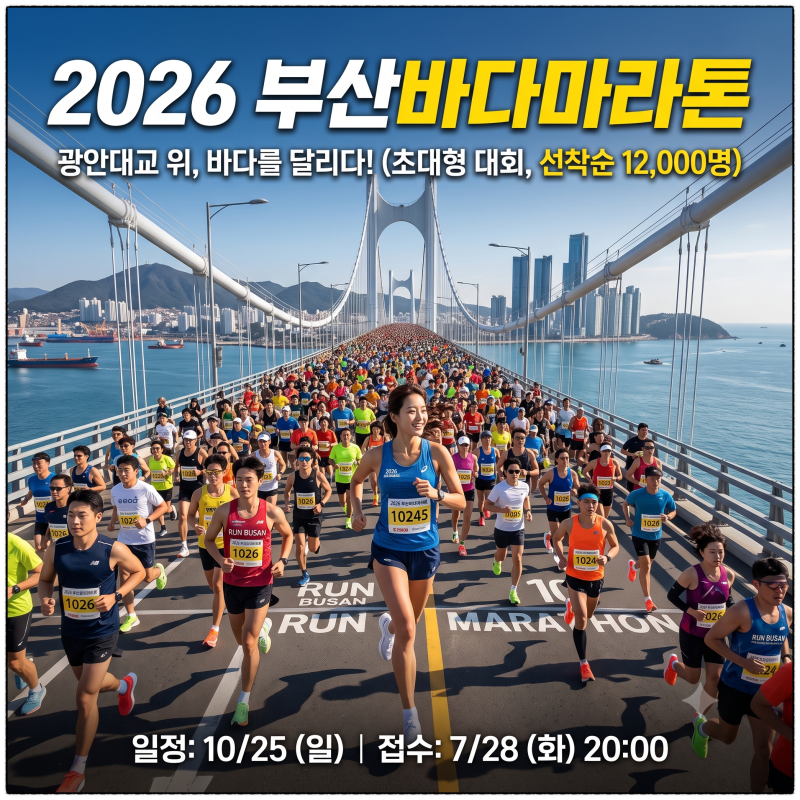 2026 부산바다마라톤 접수 일정 참가비 코스 기념품 총정리
