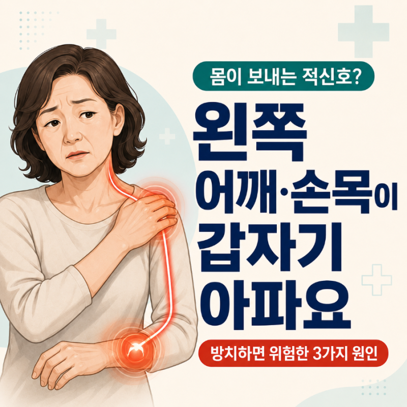 "왼쪽 어깨와 손목이 갑자기 너무 아파요" 방치하면 위험한 3가지 원인과 대처법