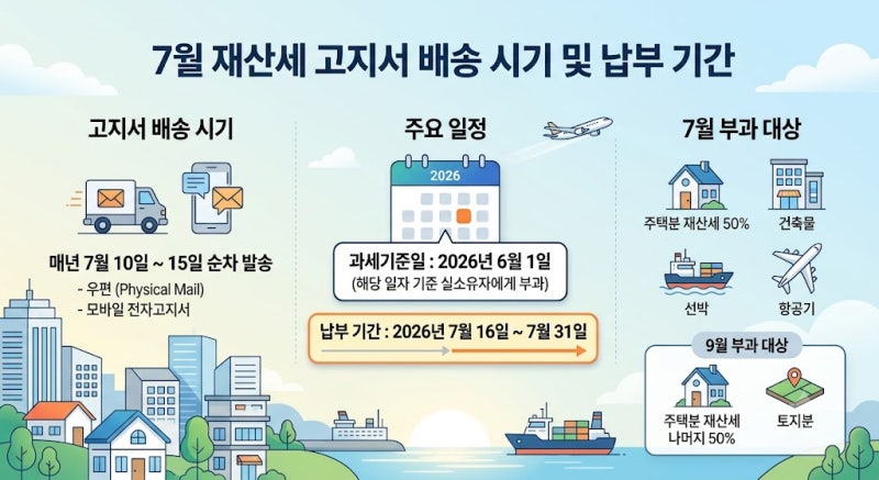 7월 재산세 고지서 언제 오나요? 모바일 납부 조회 방법 및 과세표준 총정리