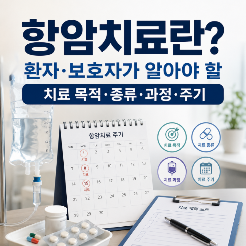 항암치료란? 환자·보호자가 알아야 할 치료 목적·종류·과정·주기