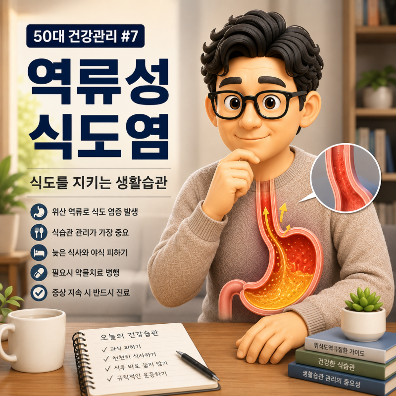50대 건강관리 #7｜역류성 식도염, 방치하면 안 되는 이유와 생활습관 관리법