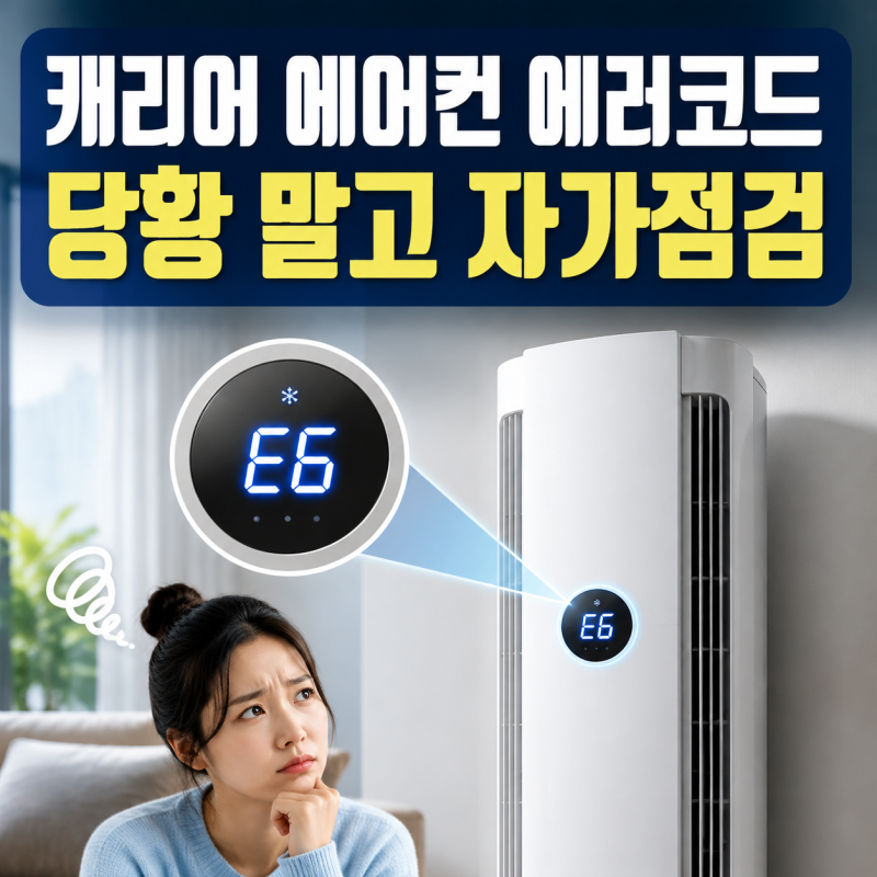 캐리어 인버터 냉난방기 에러코드 해결법 | 고장일까 정상일까? 자가점검부터 AS까지