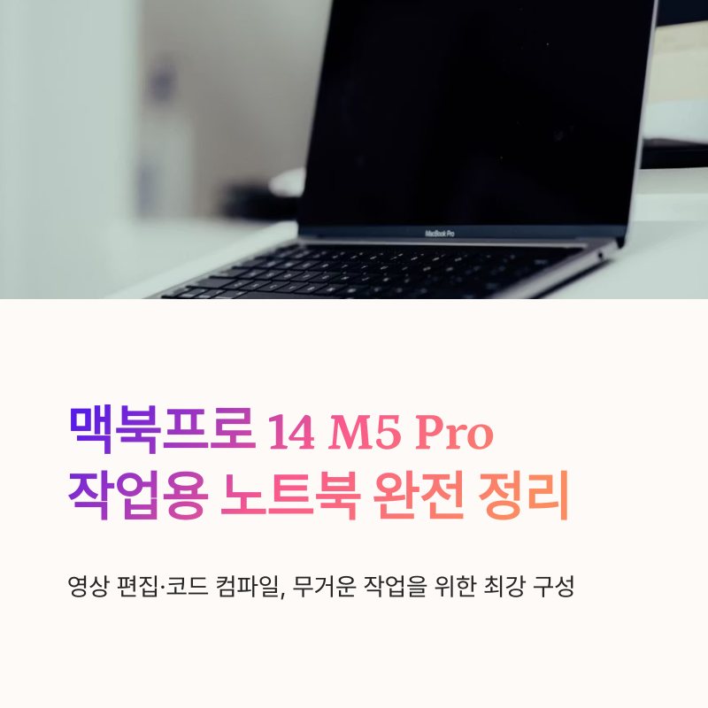 애플 맥북프로 14 M5 Pro 24GB 2TB 스페이스 블랙 작업용 노트북 정리