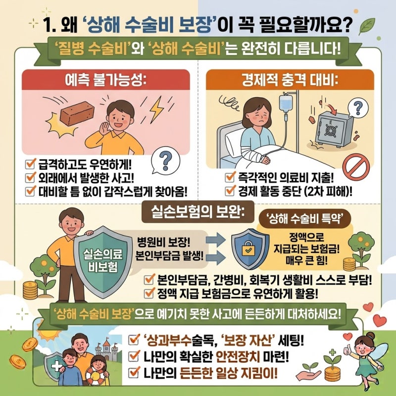상해 1-5종 수술비 특약 완벽 분석! 예기치 못한 사고에 대처하는 든든한 보장