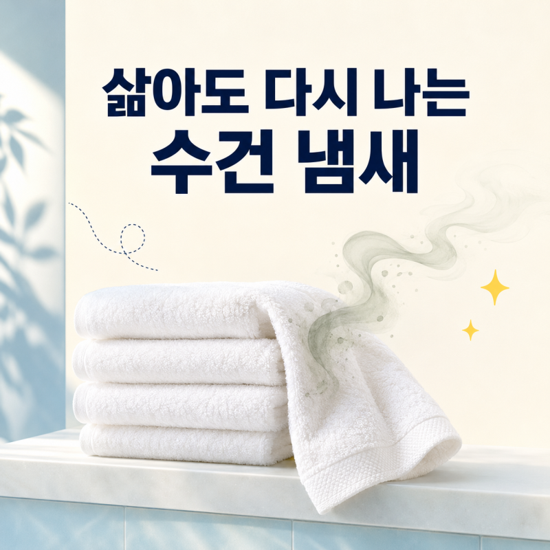 수건냄새제거, 삶아도 안빠지는 건조기 수건 냄새 냄새나는수건 세탁 세탁법