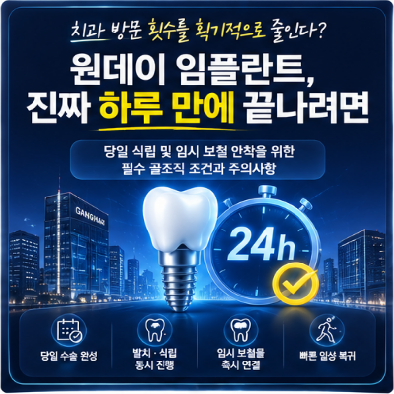 원데이임플란트 하루만에 끝나려면