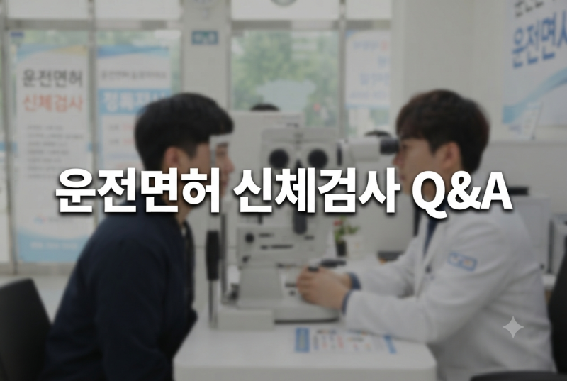 운전면허 신체검사 병원 어디서 받을까?｜비용·건강검진 대체 방법