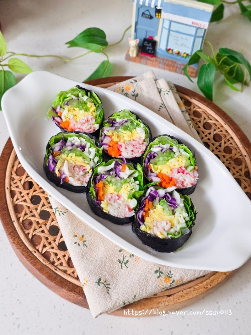 밥없는 라이스페이퍼김밥 키토김밥 레시피 다이어트김밥
