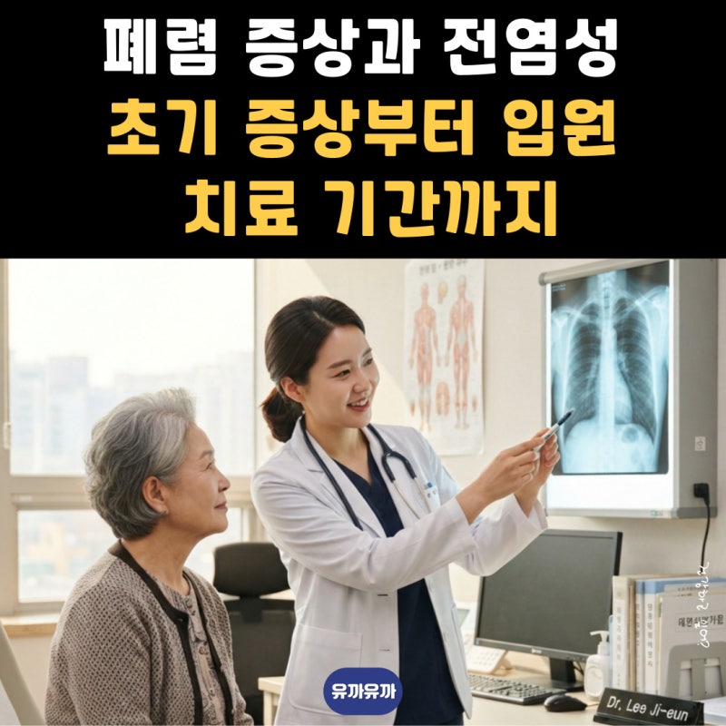 폐렴 증상과 전염성 완벽 정리! 초기 증상부터 입원 치료 기간까지