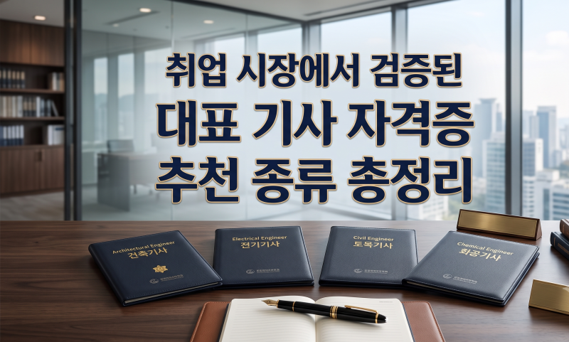 취업 시장에서 검증된 대표 기사 자격증 추천 종류 총정리