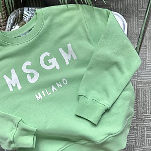 26SS MSGM 키즈 맨투맨 파라다이스 그린