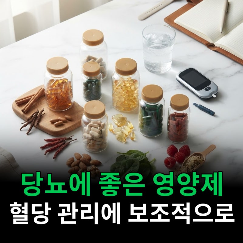 당뇨에 좋은 영양제 혈당 관리에 보조적으로 챙기면 좋은 것들