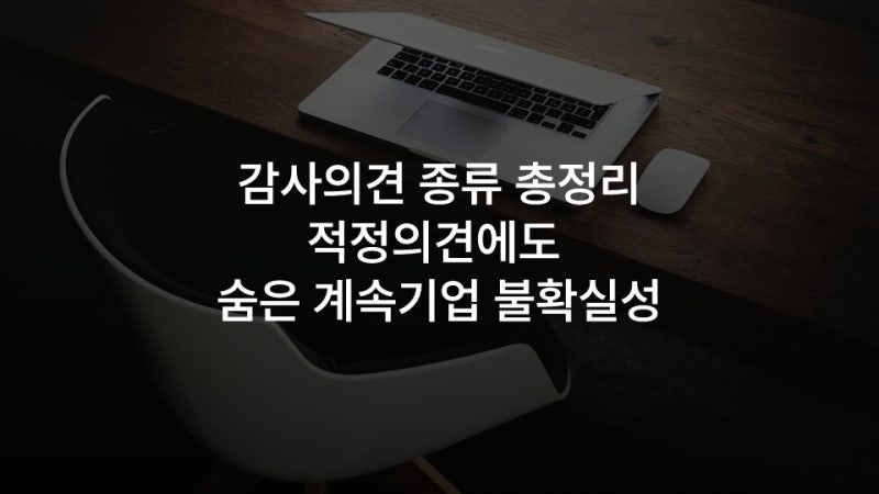 감사의견 종류 총정리, 적정의견에도 숨은 계속기업 불확실성