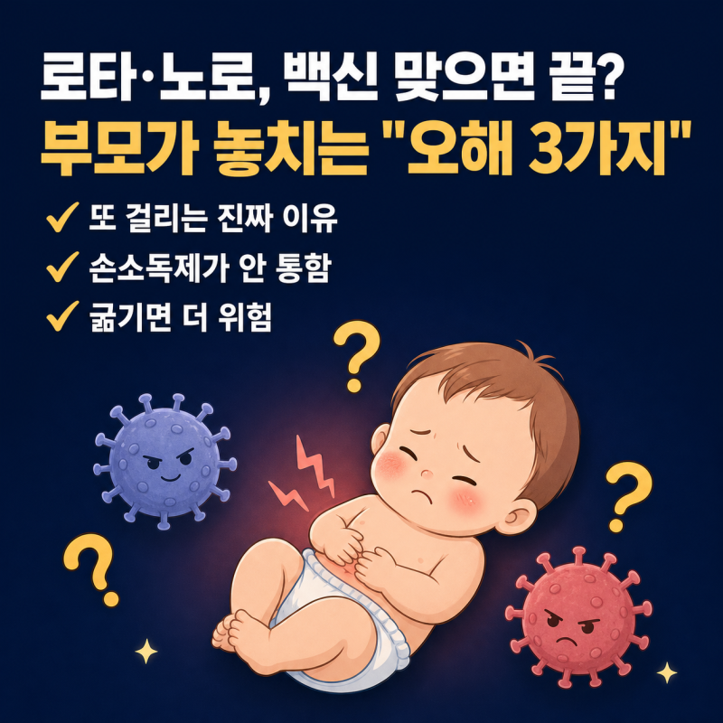 로타바이러스 노로바이러스, 부모가 가장 많이 하는 오해 3가지
