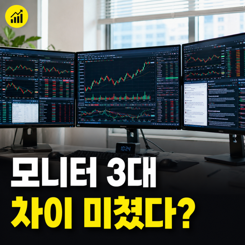 주식 트리플 모니터, 3대 사용 장점