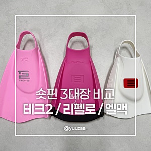 DMC 엘리트 맥스 vs 리펠로 vs 솔텍 하이드로 테크2 | 사이즈 · 무게 · 착용감 오리발 숏핀 3대....