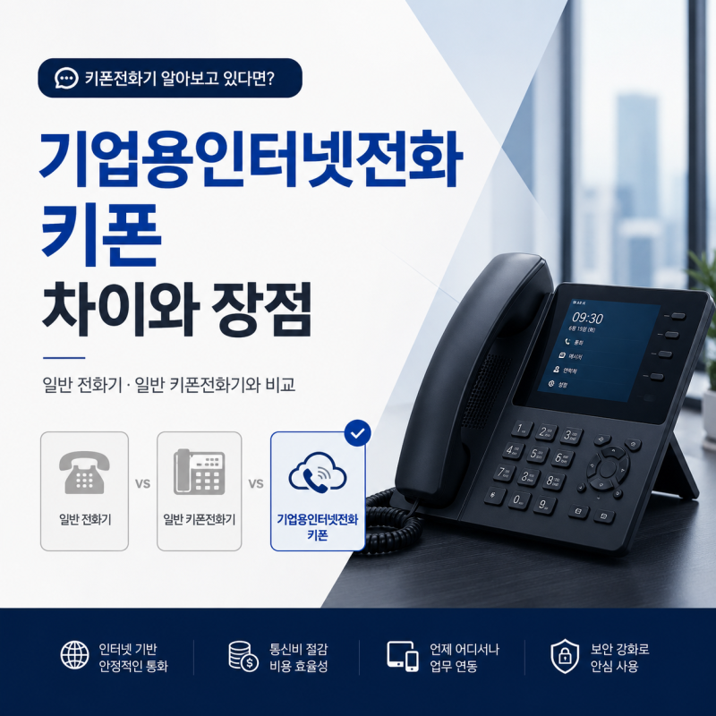 키폰전화기 알아보고 있다면? 기업용인터넷전화 키폰의 차이와 장점