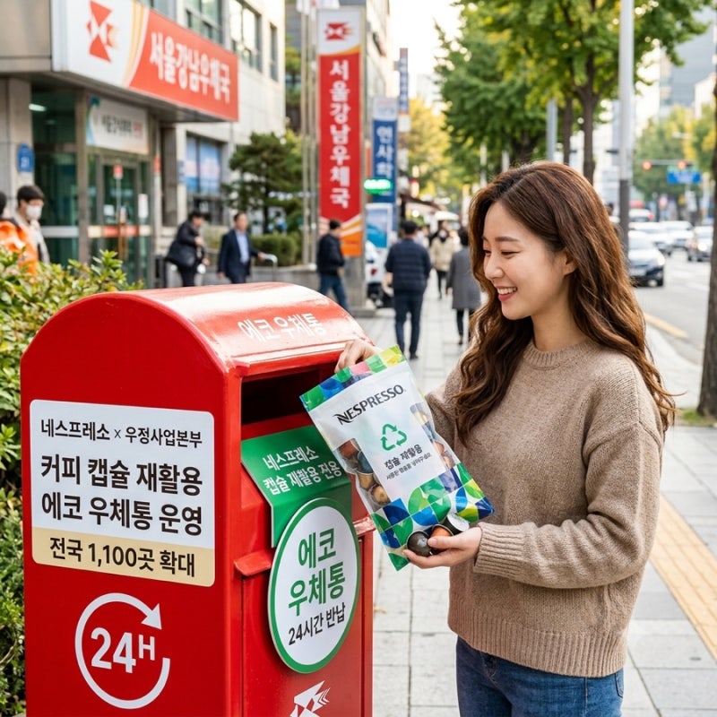 네스프레소 캡슐 재활용 24시간 에코 우체통 위치 및 수거 방법 총정리
