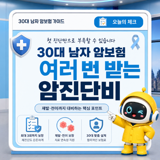 30대 남자 암보험 여러 번 받는 암진단비, 재발과 전이까지 한번에 준비 하는 방법