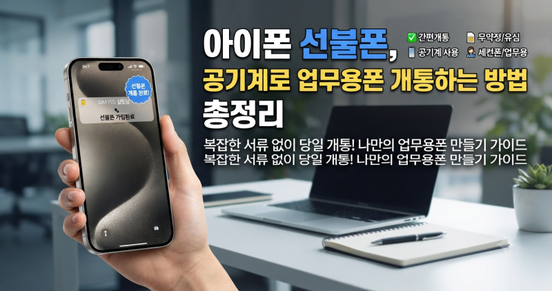 아이폰 선불폰, 공기계로 업무용폰 개통하는 방법 총정리