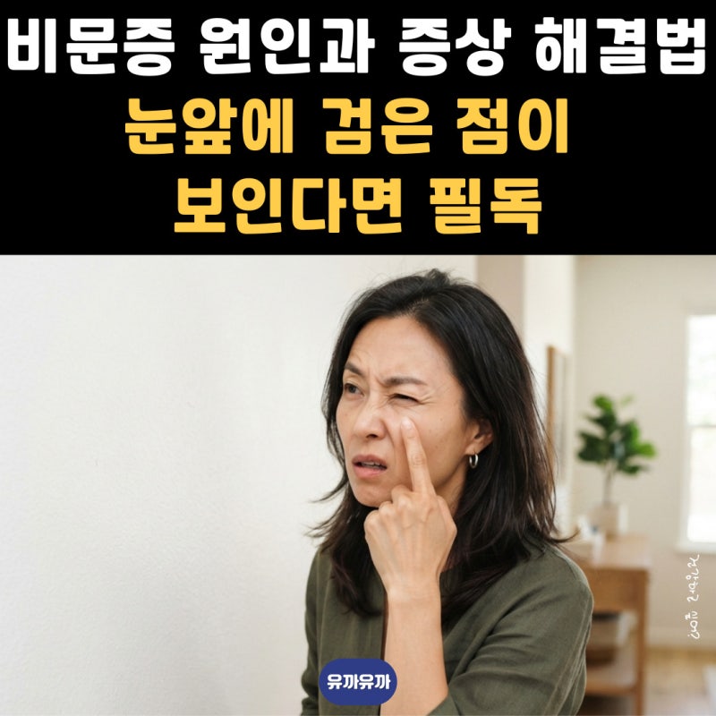 비문증 원인과 증상 해결법: 눈앞에 검은 점이 보인다면 필독