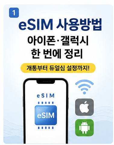 eSIM 사용방법, 아이폰·갤럭시 개통부터 듀얼심 설정까지