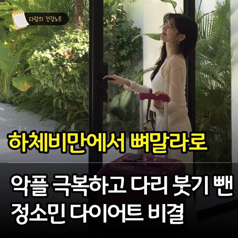악플극복하고 하체비만에서 44kg 뼈말라로 바뀐 정소민의 몸매 다이어트 관리법