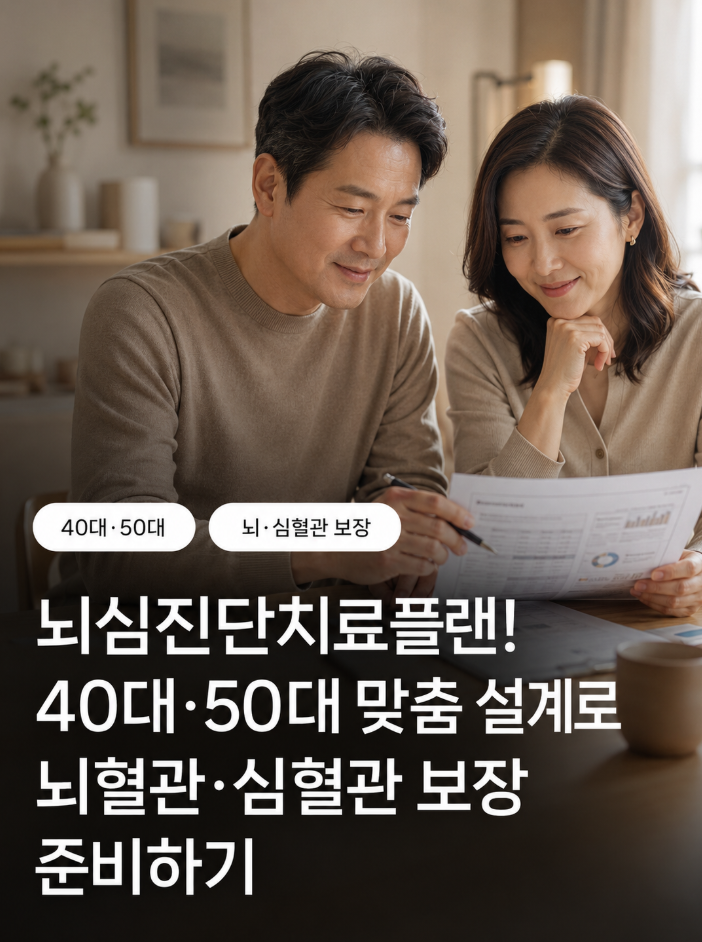 뇌심진단치료플랜! 40대·50대 맞춤 설계로 뇌혈관·심혈관 보장 준비하기