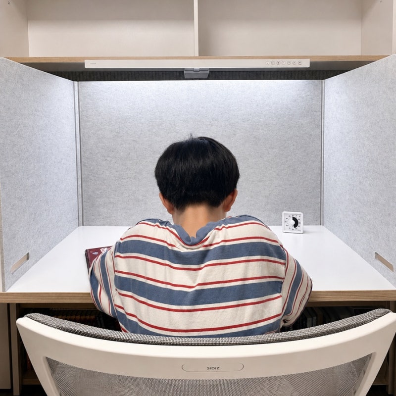 공부방 인테리어 집에서도 독서실 책상 대신 선택한 집독서실 만들기