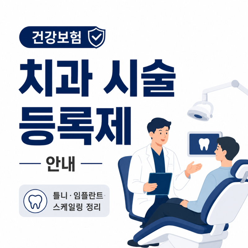 건강보험 치과 시술 등록제란? 틀니·임플란트·스케일링 적용 기준 정리