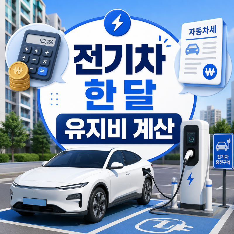 전기차 한 달 유지비와 자동차세 계산, 월 1,500km 타면 얼마 나올까?