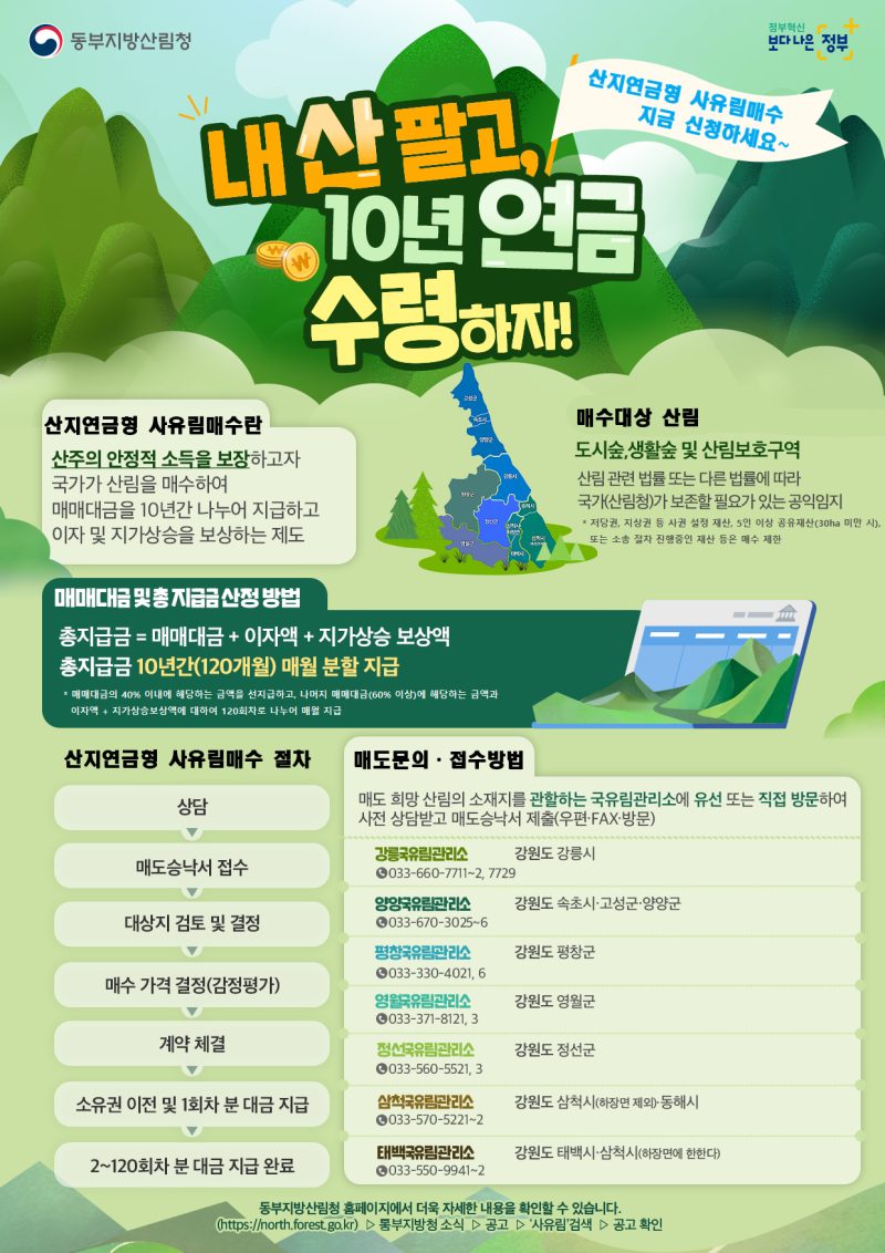 [산지연금형 사유림 매수제도] 놀고 있는 내 산, 매월 연금 받는 효자 토지로 바꾸는 법! (대....