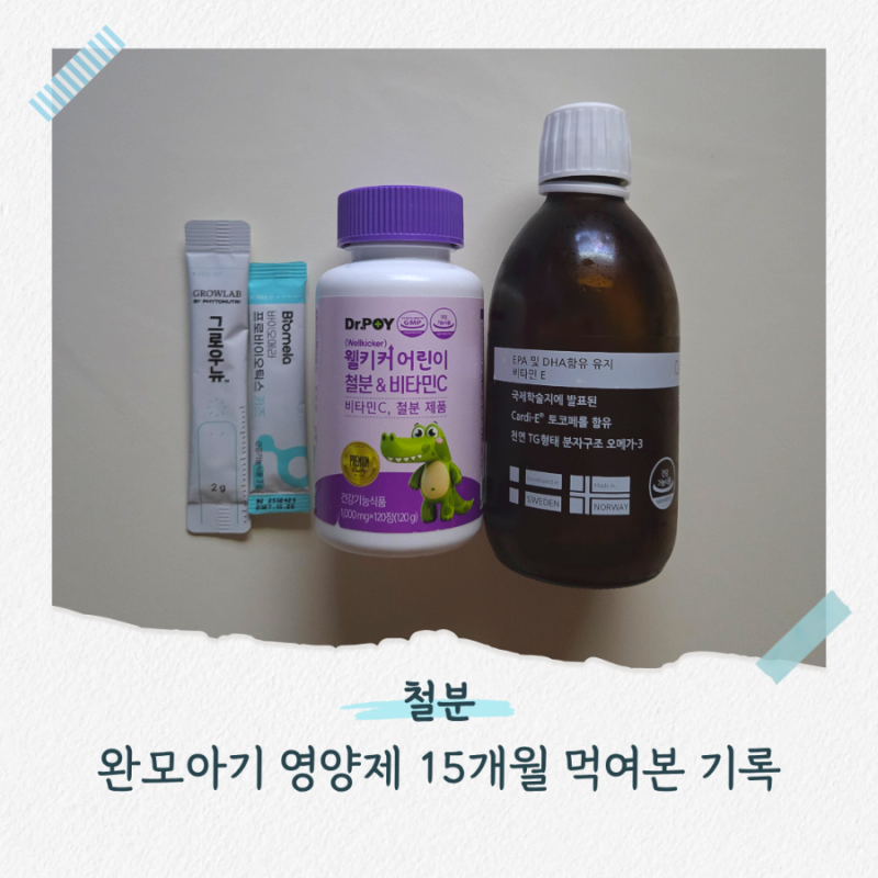 [육아정보] 완모아기 철분 꼭 먹여야 할까? 생후 6개월부터 15개월까지 직접 먹여본 '철분' 총....