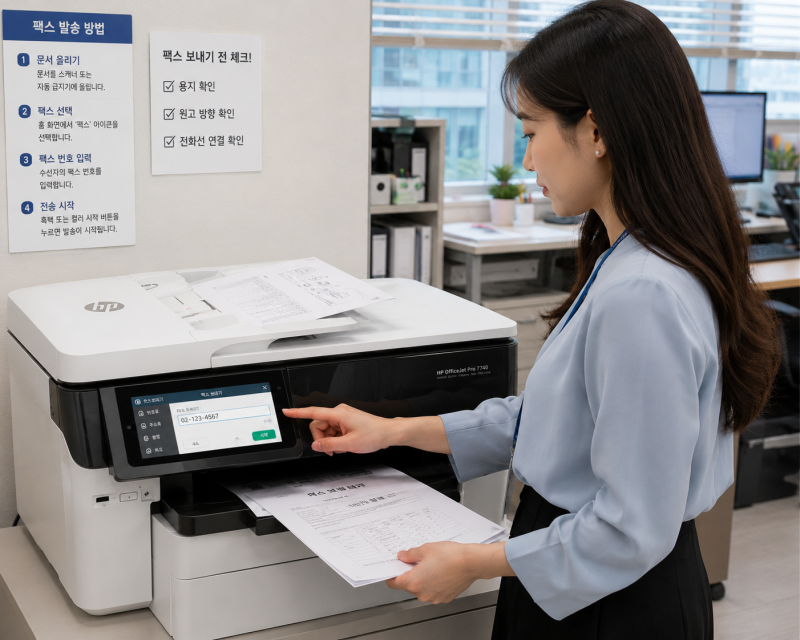 HP 7740 복합기 팩스 보내는 방법 (초보자를 위한 완벽 가이드)
