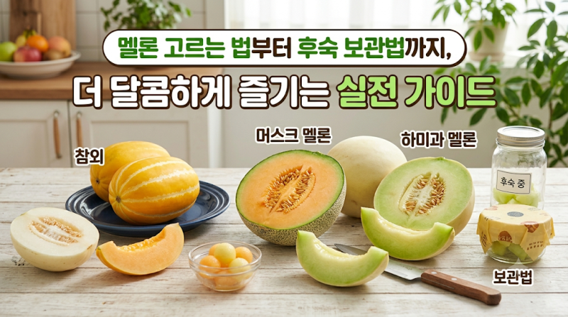 멜론 고르는 법부터 후숙 보관법까지, 더 달콤하게 즐기는 실전 가이드