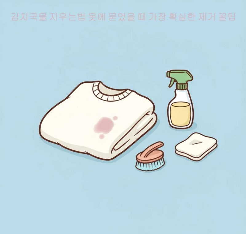 김치국물 지우는법 옷에 묻었을 때 가장 확실한 제거 꿀팁