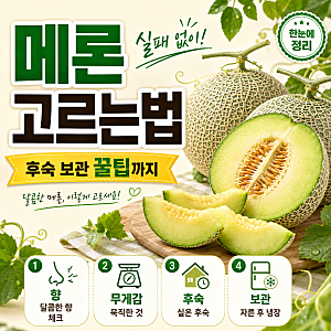 메론 고르는법 실패 없이! 후숙 보관 꿀팁까지