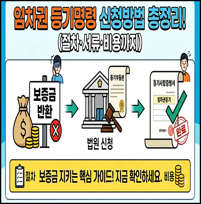 임차권 등기명령 신청방법 총정리 절차 서류 비용까지
