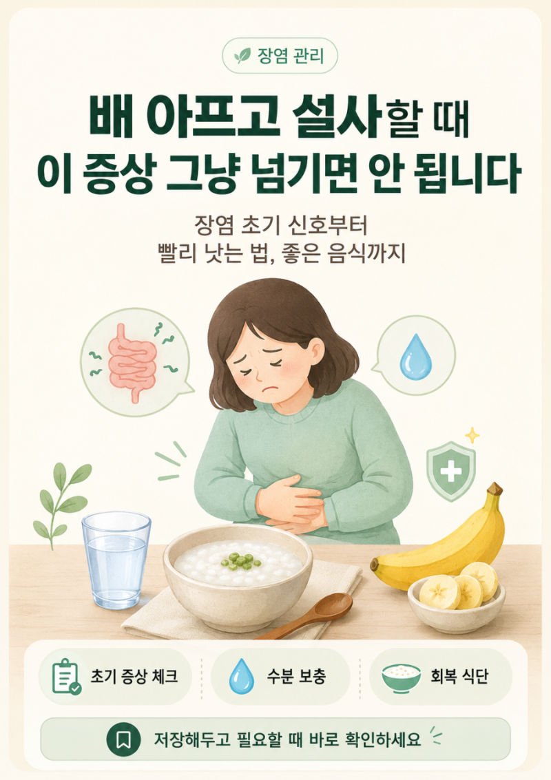 장염 초기 증상, 설사보다 먼저 오는 신호?