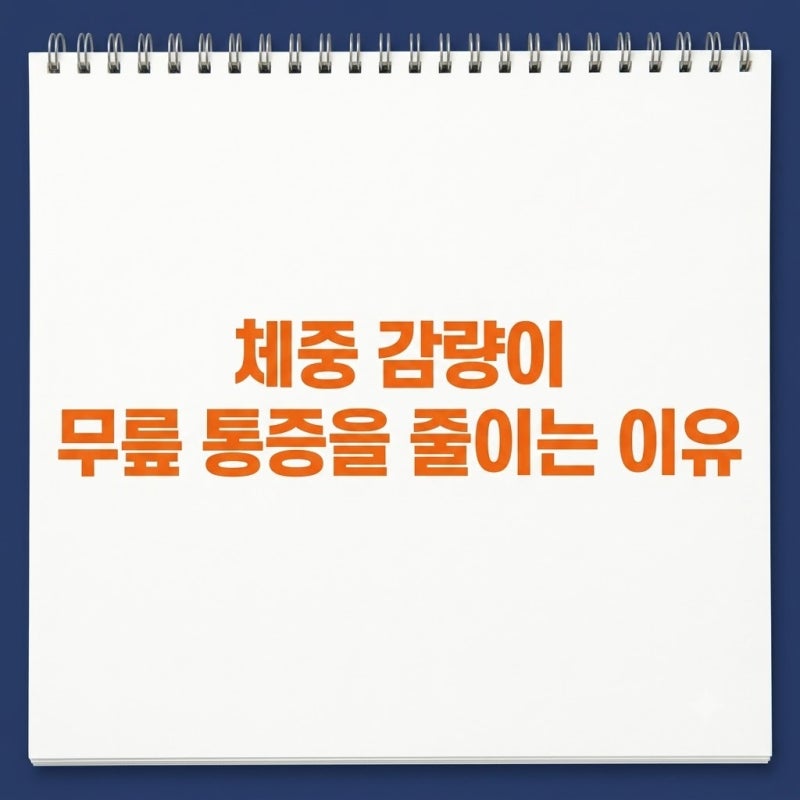 체중 감량이 무릎 통증을 줄이는 이유