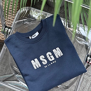 26SS MSGM 키즈 맨투맨 네이비 컬러
