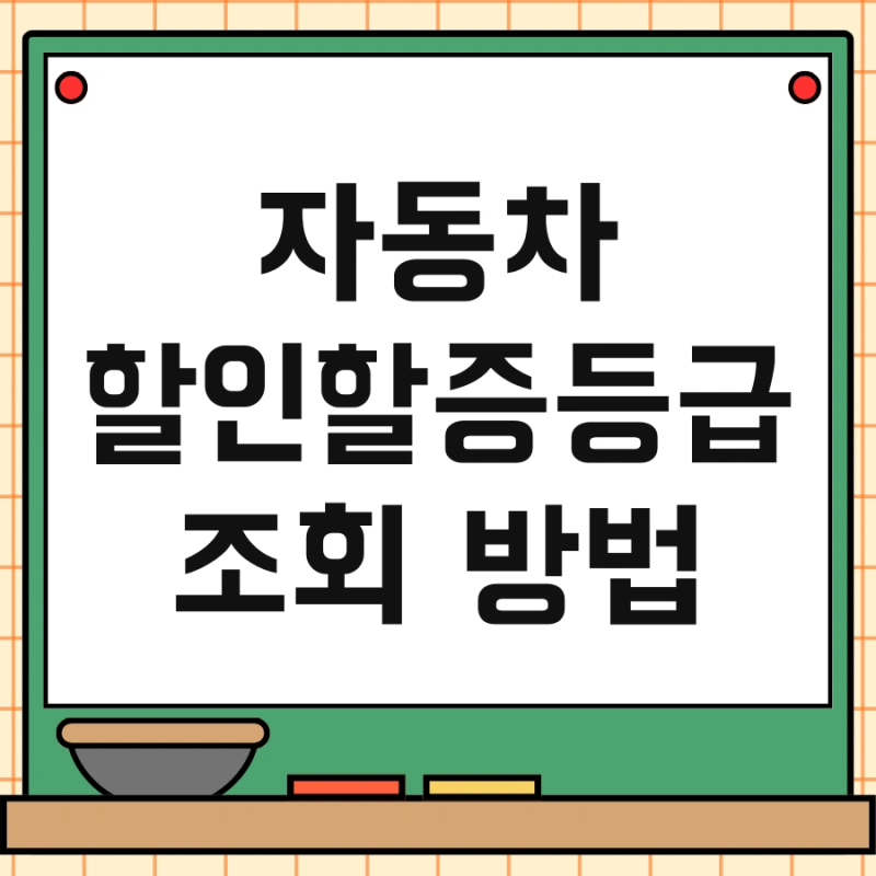 자동차 할인할증등급 조회 방법 및 할증 확인방법 절약팁 보험료 등급 한번에 확인하기