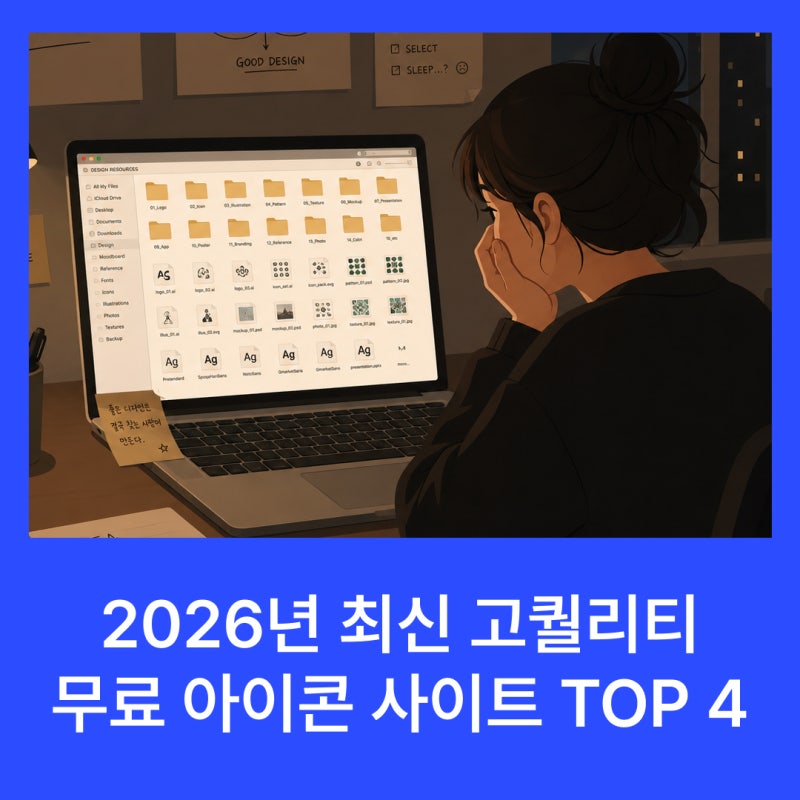 2026년 최신 고퀄리티 무료 아이콘 사이트 TOP 4