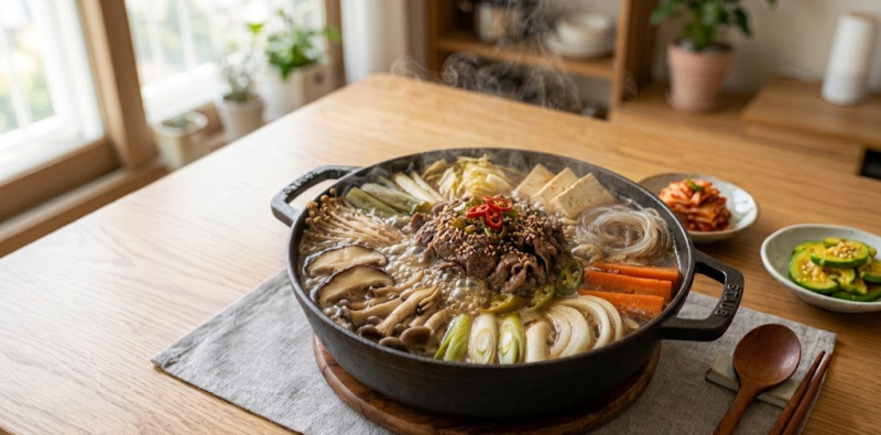 집에서 만드는 달콤한 불고기 전골 레시피 — 소고기 재우는 황금 비율부터 채소 넣는 순서....